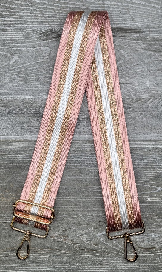 Pink & Gold Guitar Strap