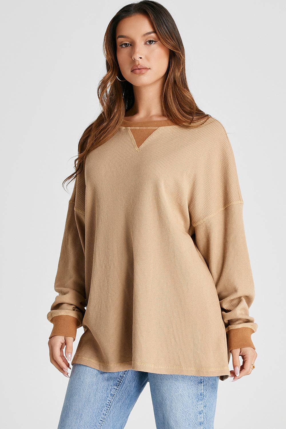 Thermal Pullover Loose Sweatshirt