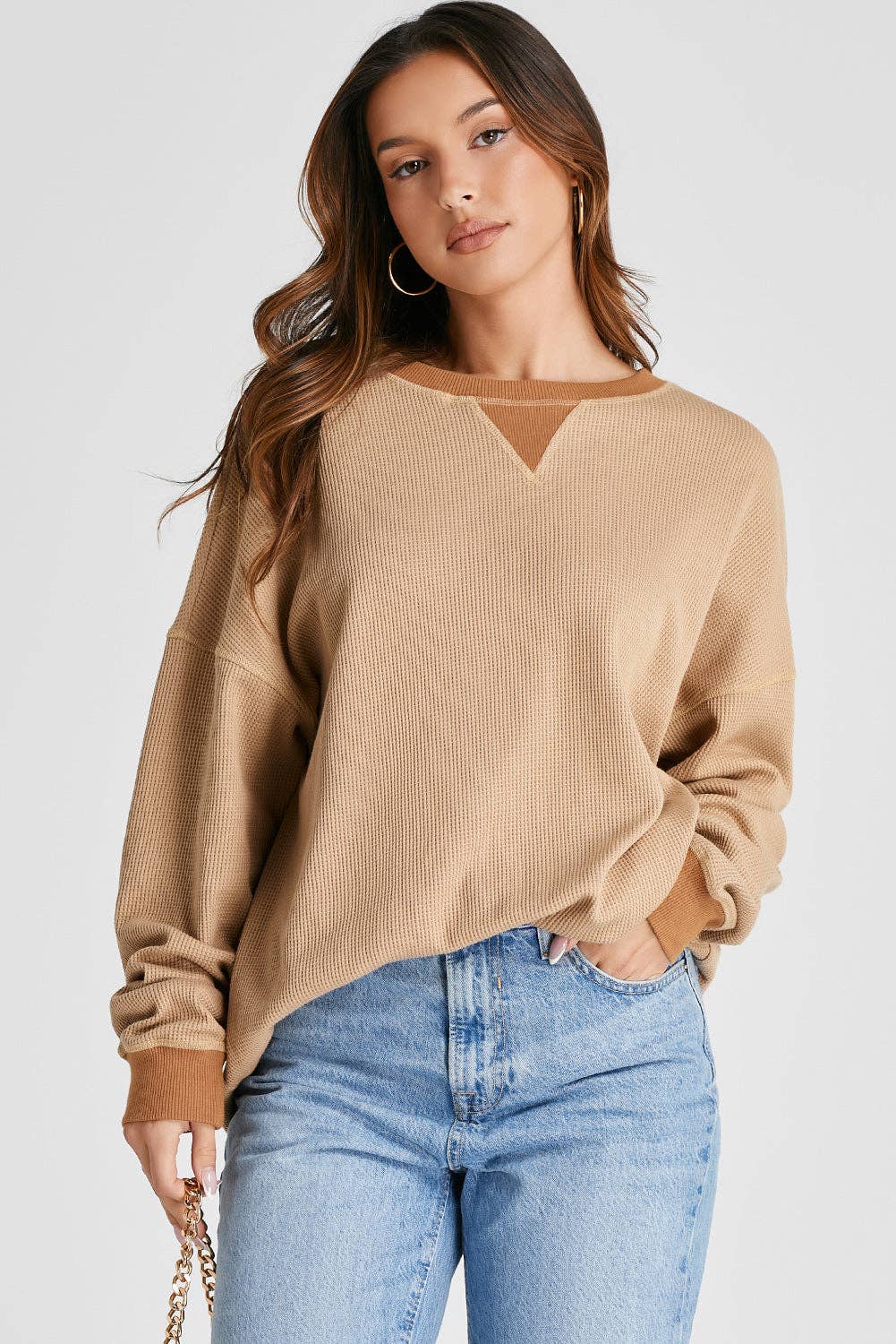 Thermal Pullover Loose Sweatshirt