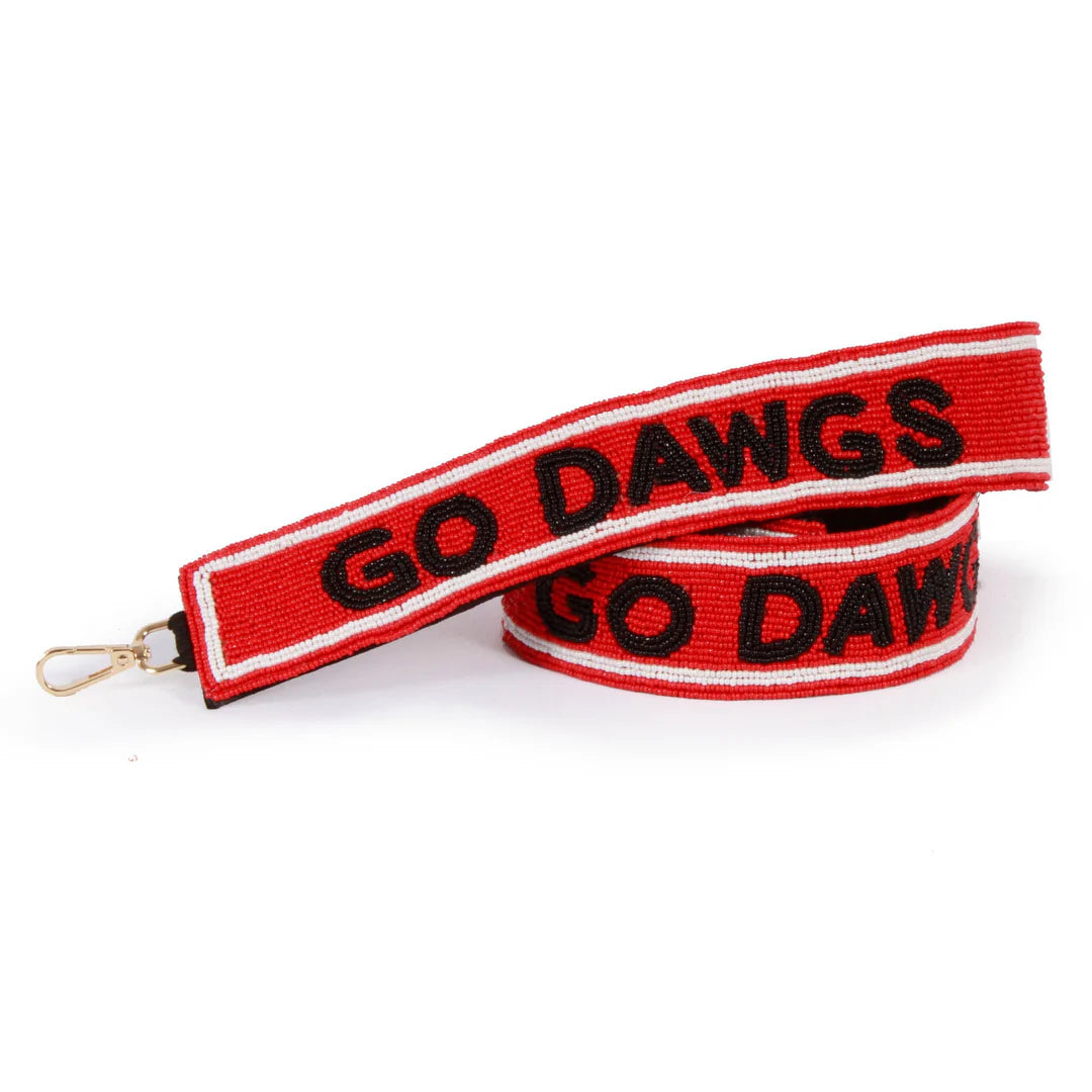 Go Dawgs Beaded Guitar Strap 2" wide and 45" long