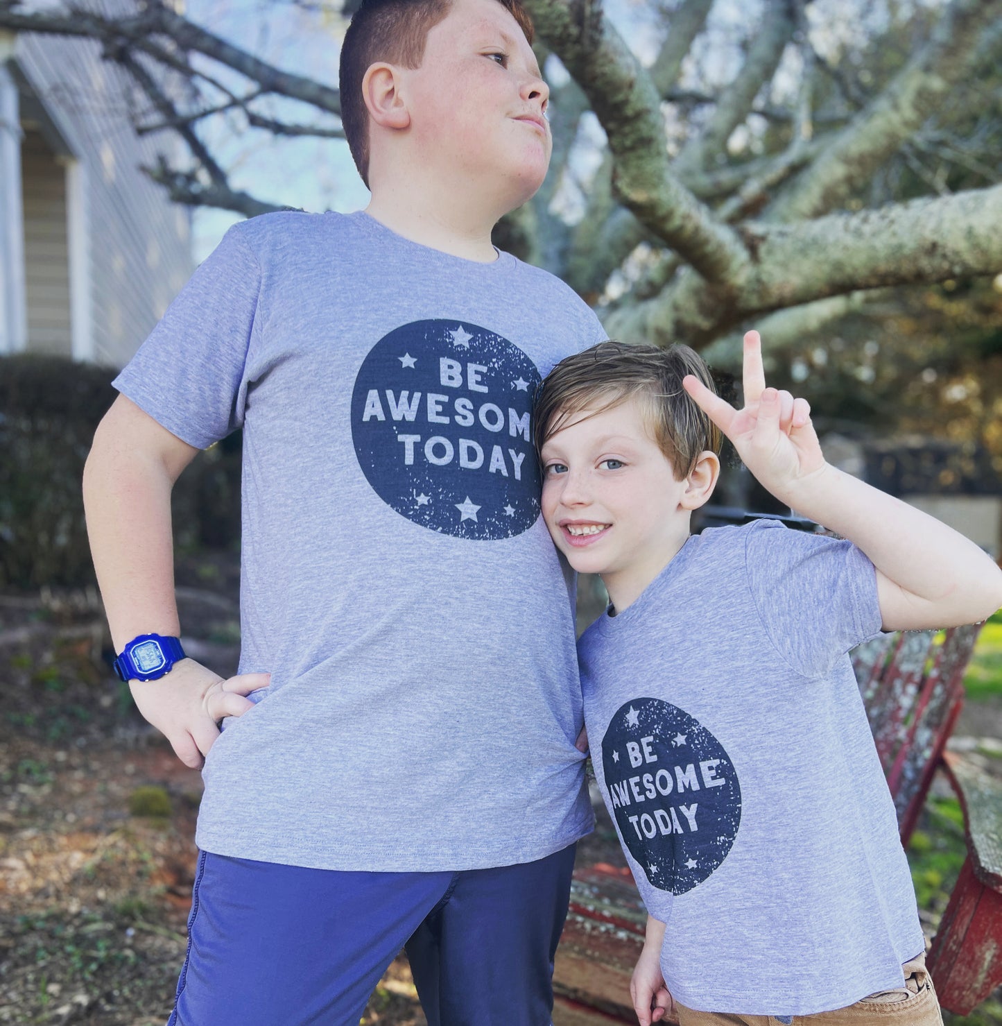 Be awesome today kids tee